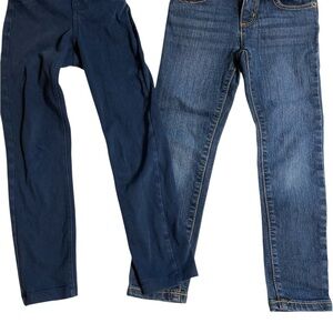 Place Girls 4-5 Slim Jeans in Dark and Medium Blue and knit leggings